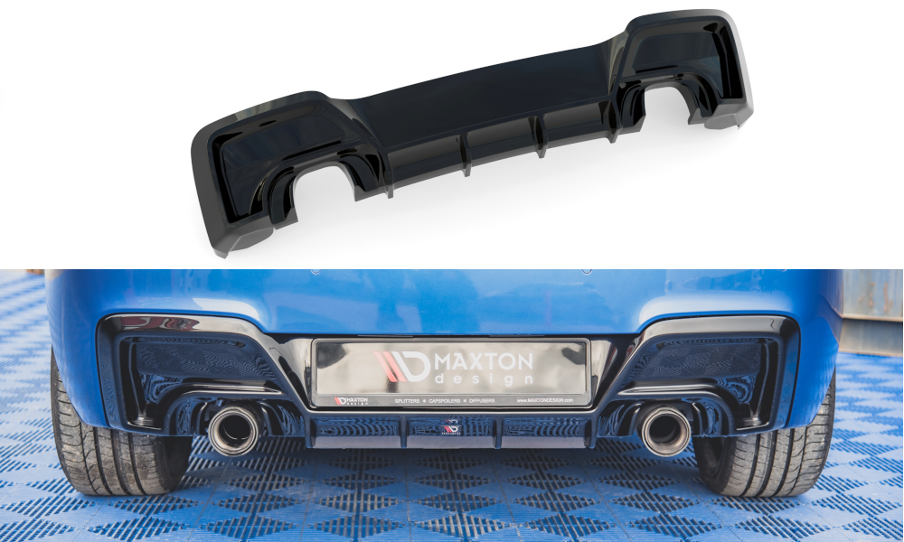 Street+ Heck Ansatz Diffusor V.1 passend für BMW M135i F20 schwarz Hochglanz