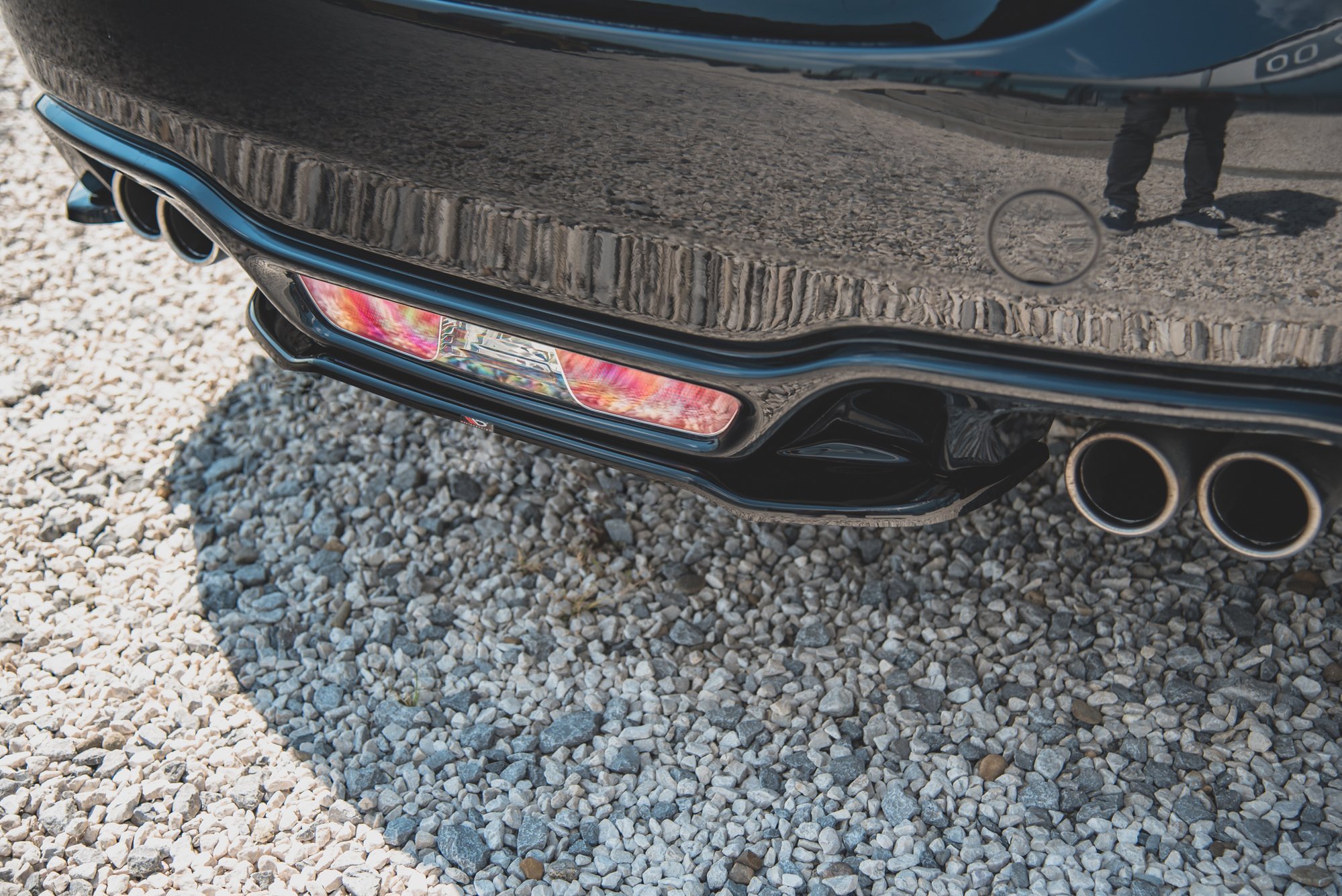 Diffusor Heckansatz passend für ABARTH 124 Spider schwarz Hochglanz
