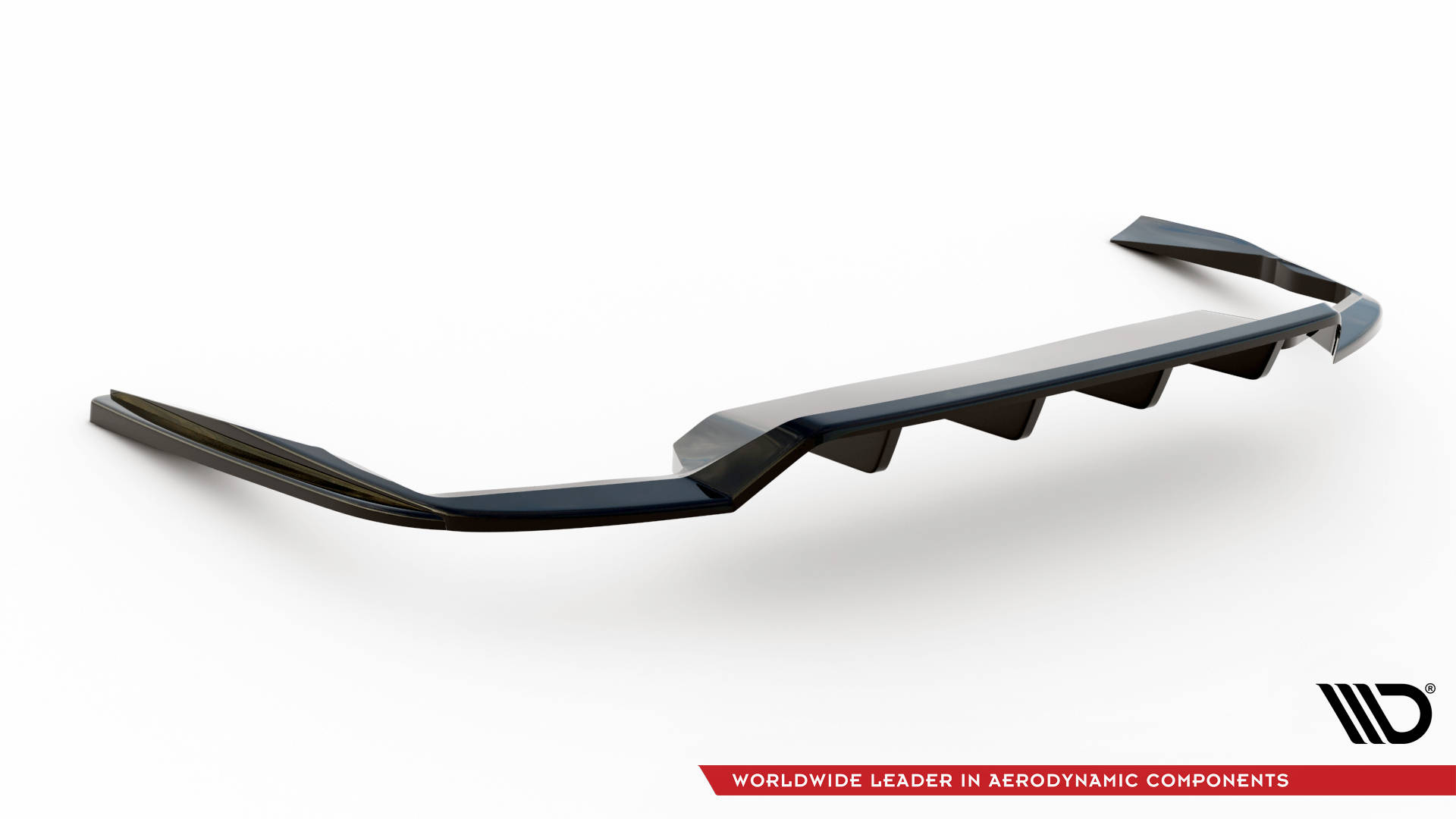 Street+ Mittlerer Diffusor RACE Heck Ansatz passend für Volvo V90 / S90 R-Design Mk2 schwarz Hochglanz