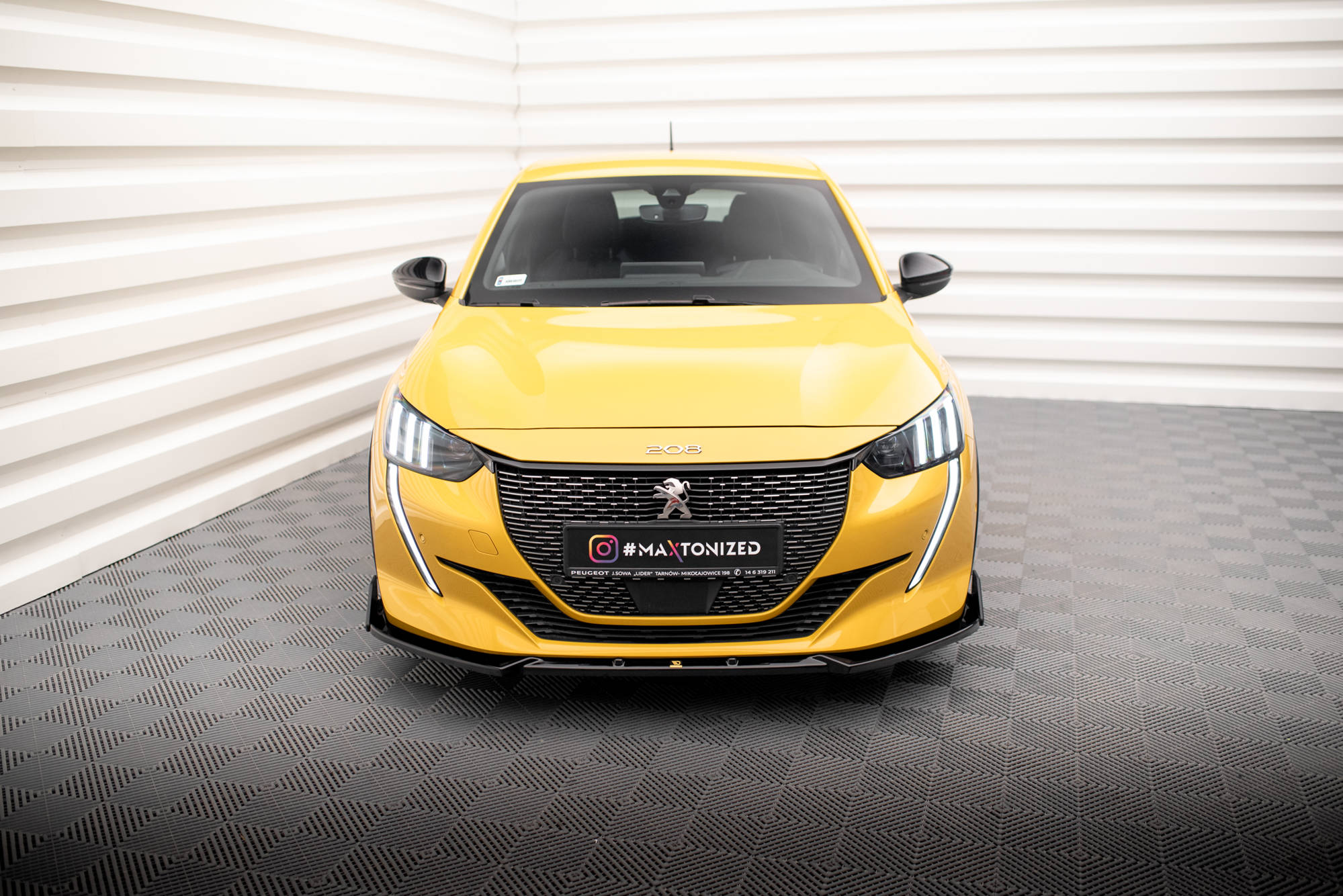 Street+ Spoilerlippe Front Ansatz V.1 + Flaps passend für Peugeot 208 GT Mk2