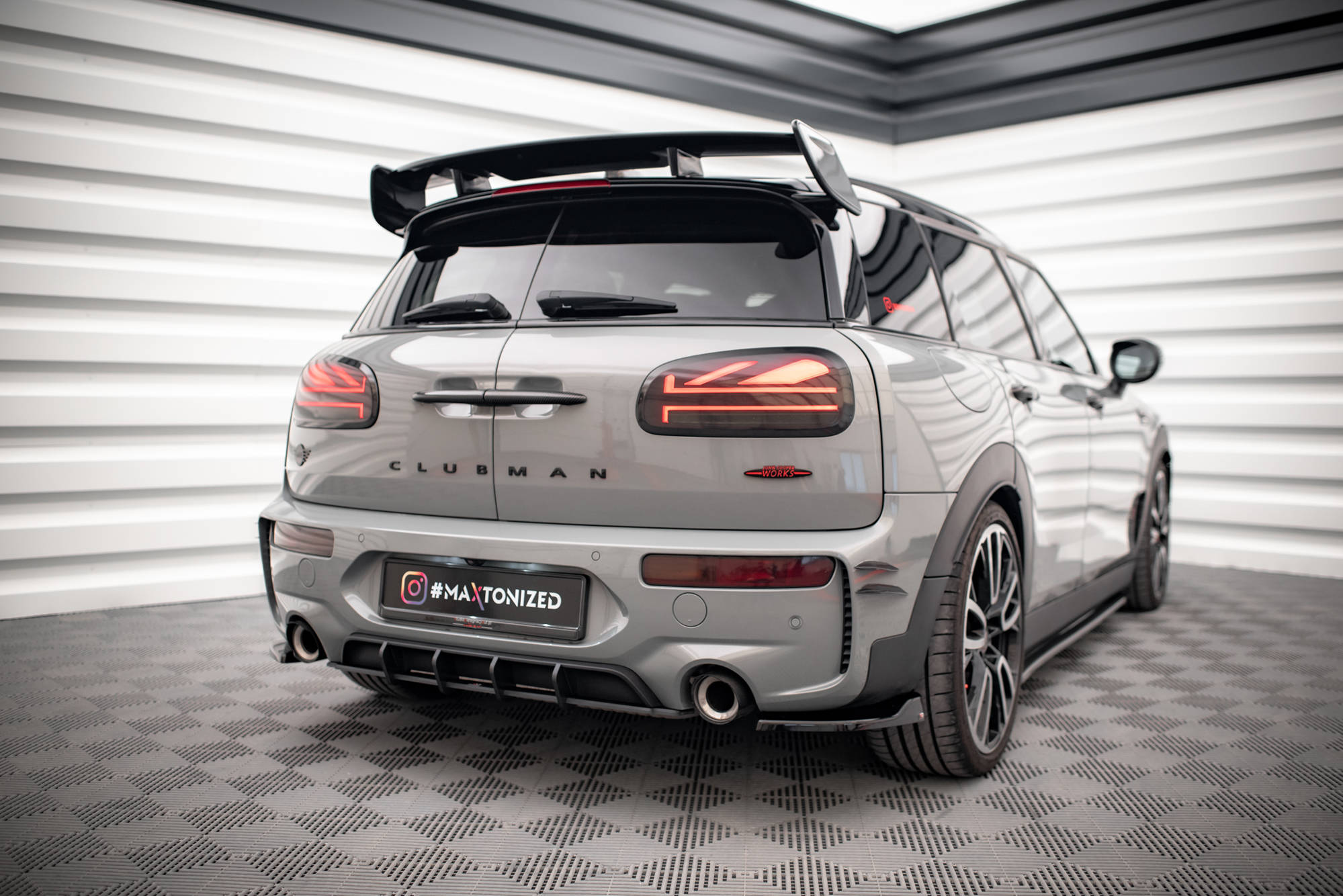 Street Pro Heckschürze Heck Ansatz Diffusor passend für Mini Cooper Clubman John Cooper Works F54 FL