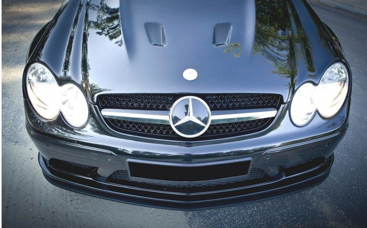 Street+ Spoilerlippe Front Ansatz passend für Mercedes CLK W209 BLACK SL BLACK SERIES LOOK schwarz Hochglanz
