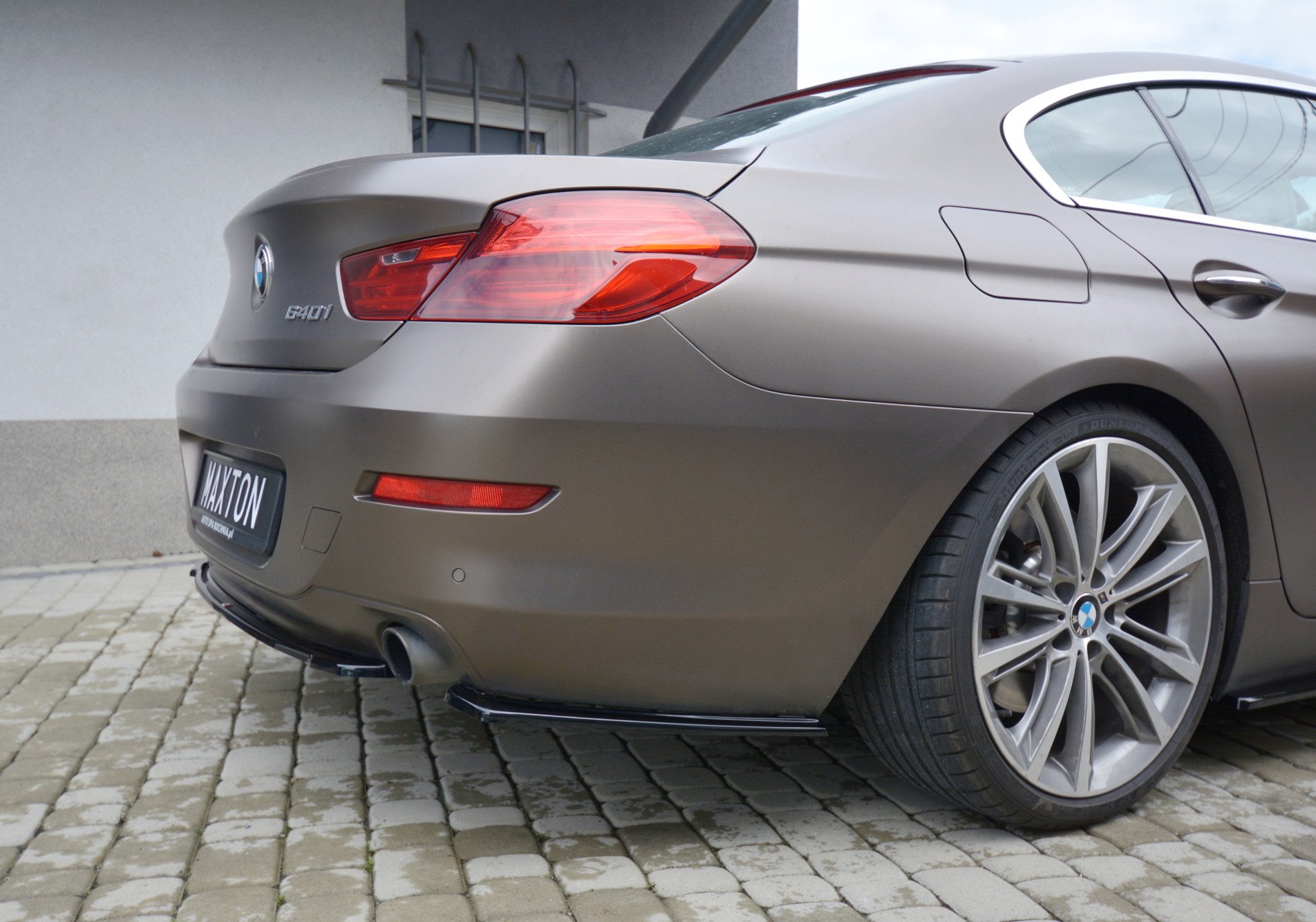 Heck Ansatz Flaps Diffusor für BMW 6er GRAN COUPÉ schwarz Hochglanz