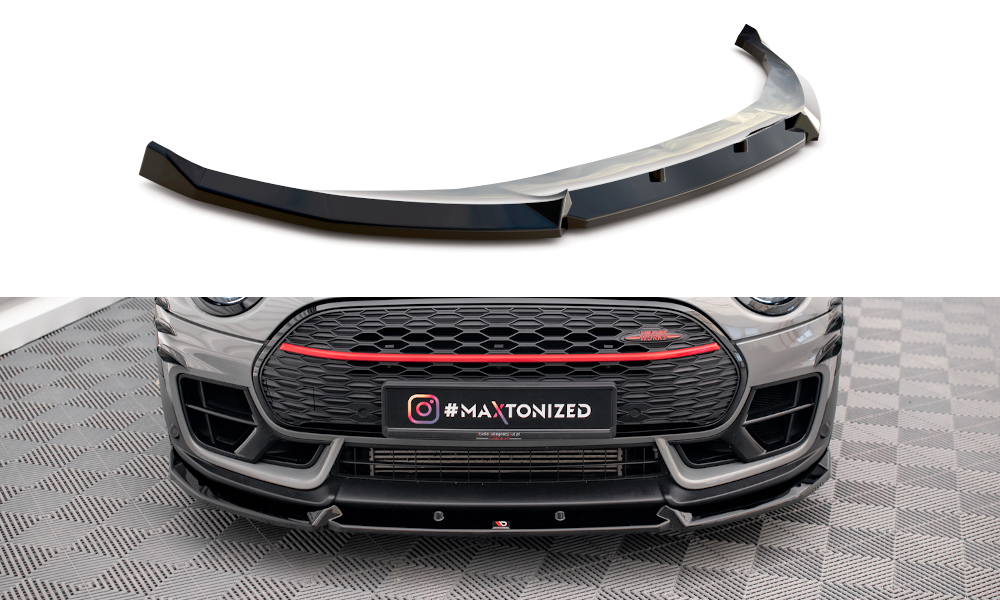 Street+ Spoilerlippe Front Ansatz V.4 passend für Mini Cooper Clubman John Cooper Works F54 FL schwarz Hochglanz