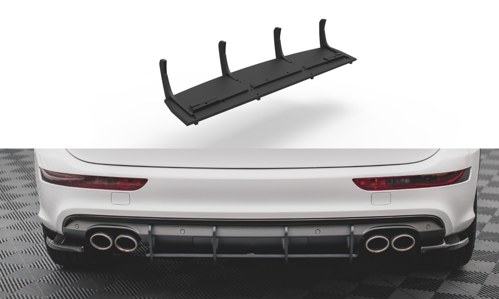 Street Pro Heckschürze Heck Ansatz Diffusor passend für Audi SQ5 Mk1 8R schwarz-rot