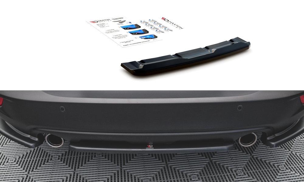 Street+ Mittlerer Diffusor Heck Ansatz passend für Mazda CX-3 schwarz Hochglanz