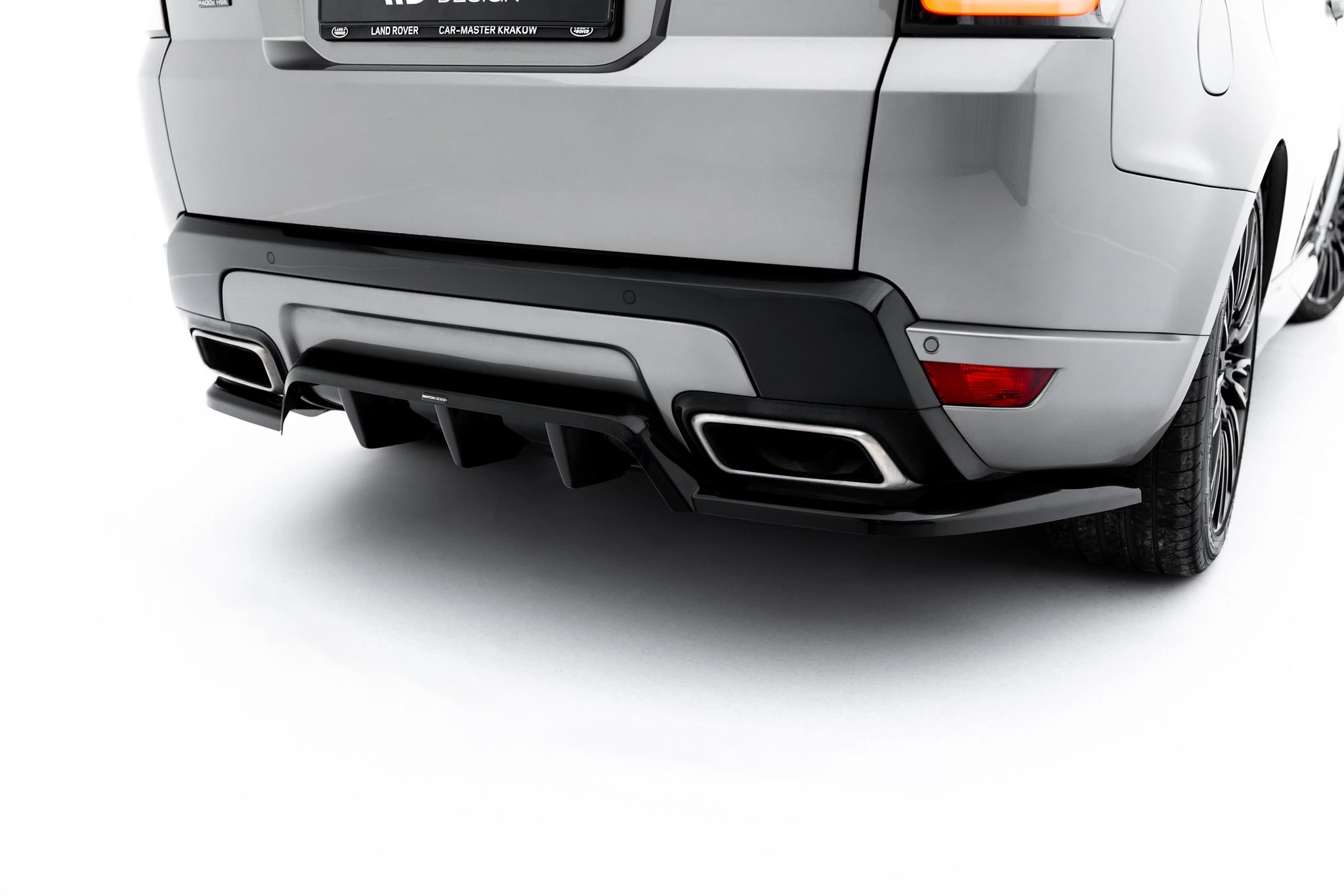 Diffusor Heckansatz passend für Land Rover Range Rover Sport Mk2 Facelift schwarz Hochglanz