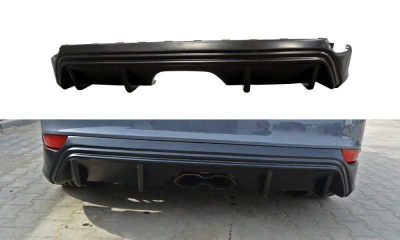 Heckansatz Diffusor RS-Look passend für Ford Focus ST Mk3 FL ABS-Kunststoff