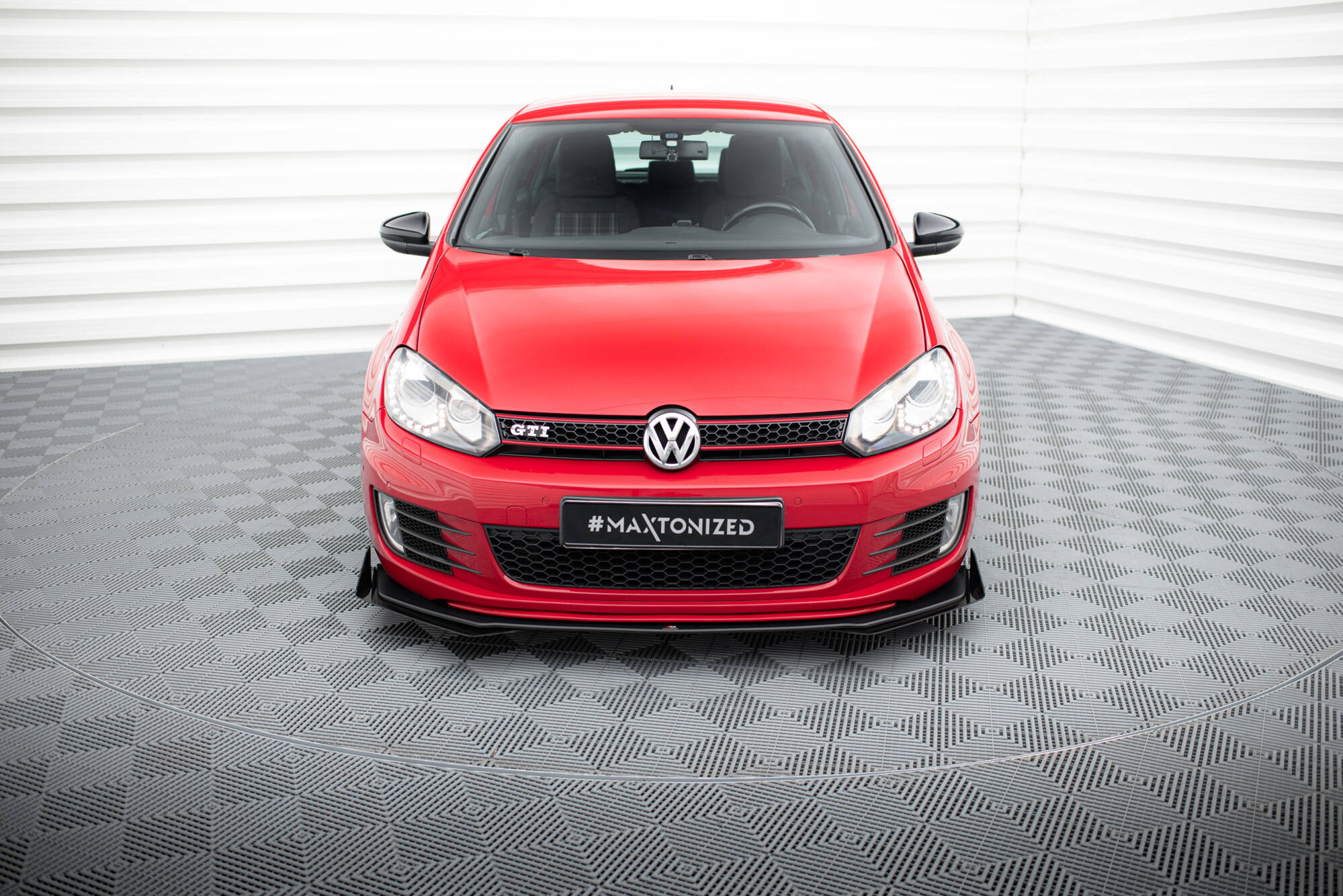 Front Stoßstange Flaps passend für VW Golf GTI Mk6 schwarz Hochglanz