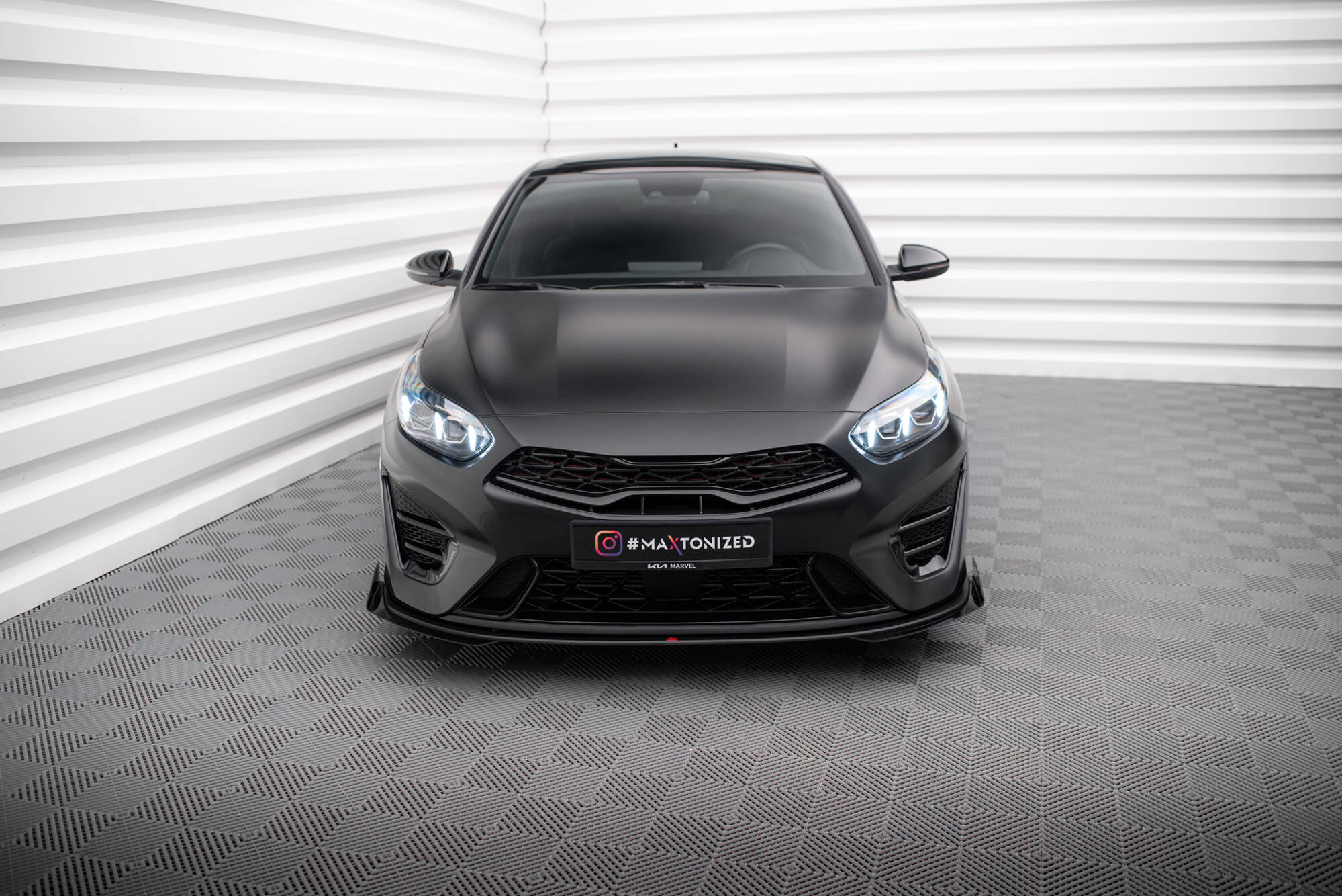 Front Stoßstange Flaps passend für Kia Proceed GT Mk3 FL / Ceed GT / GT - Line Mk1 FL schwarz Hochglanz