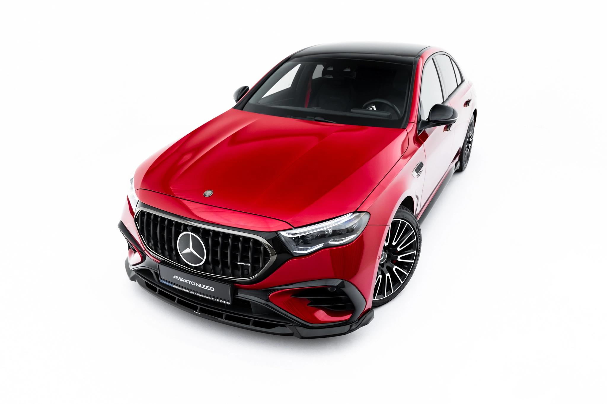 Frontlippe passend für Mercedes-AMG E53 Limousine / Kombi W214 schwarz Hochglanz