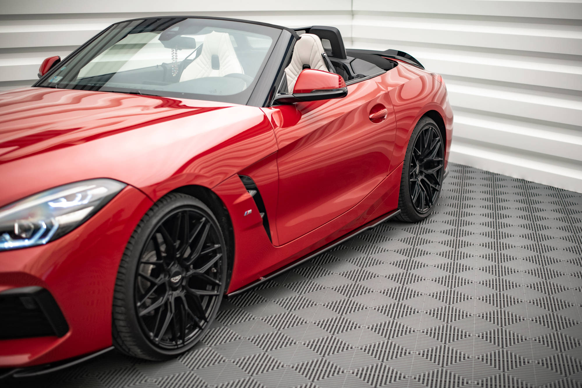 Street+ Seitenschweller Leisten passend für BMW Z4 M-Paket G29 schwarz Hochglanz