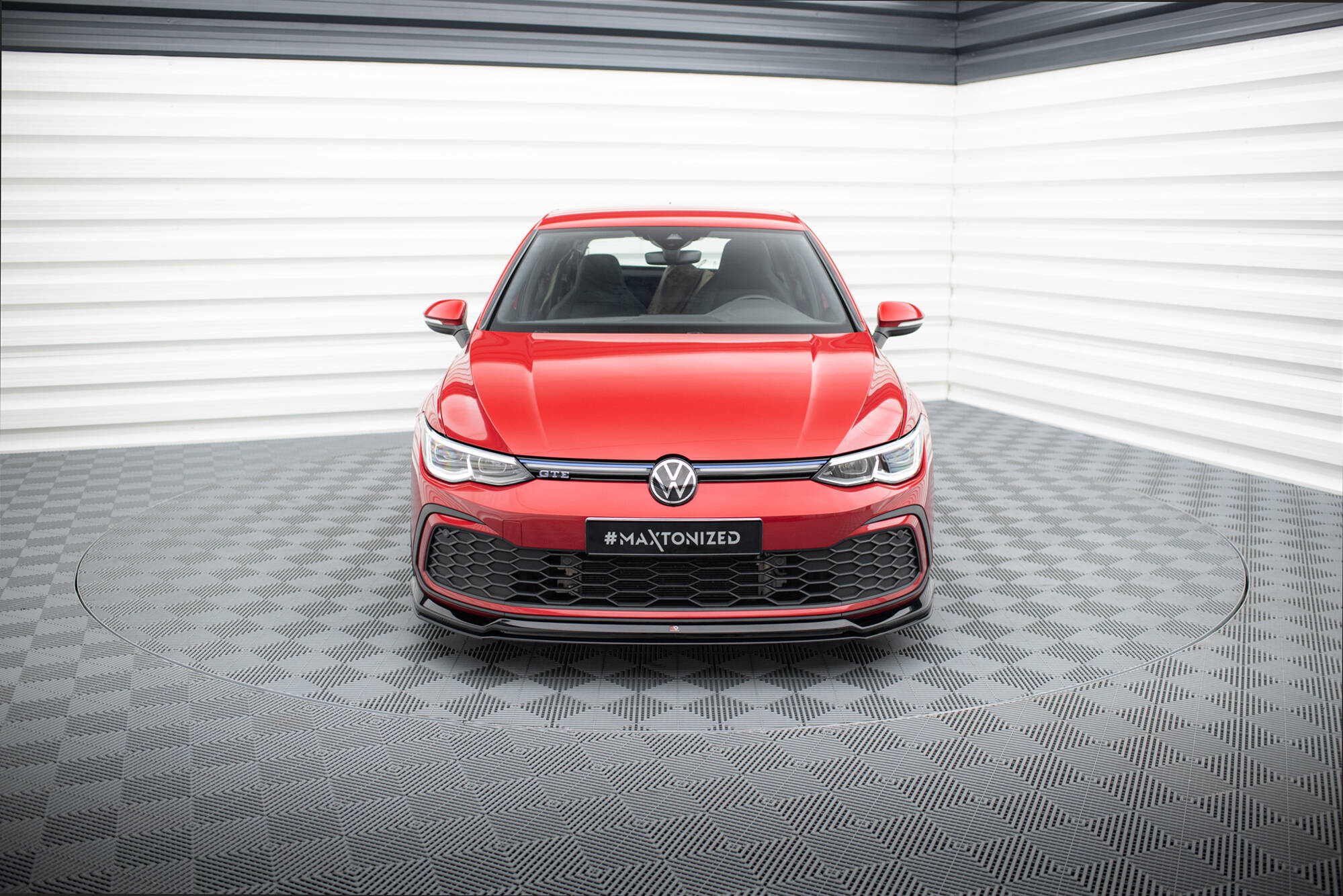 Street+ Spoilerlippe Front Ansatz V.6 passend für VW Golf GTI / GTE / GTD / R-Line Mk8 schwarz Hochglanz