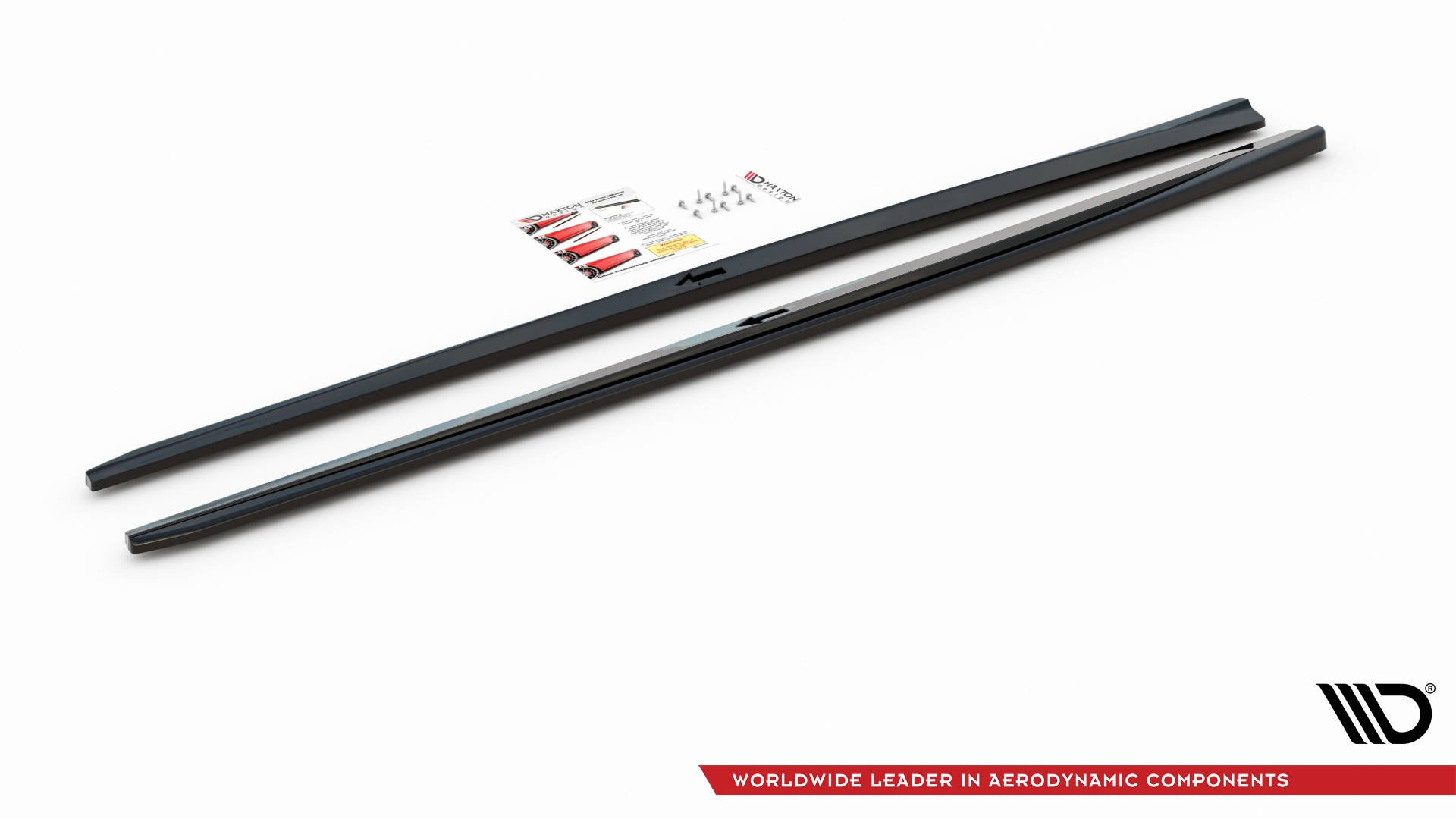 Seitenschweller Ansatz für V.2 für Audi S3 / A3 S-Line Limousine 8V Facelift schwarz matt