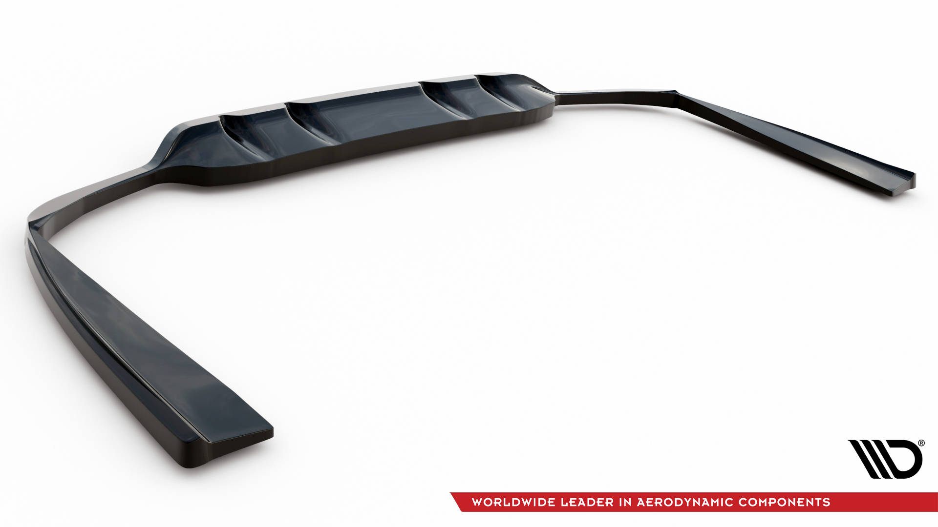 Street+ Mittlerer Diffusor RACE Heck Ansatz passend für Mercedes C AMG-Line W205 FL schwarz Hochglanz