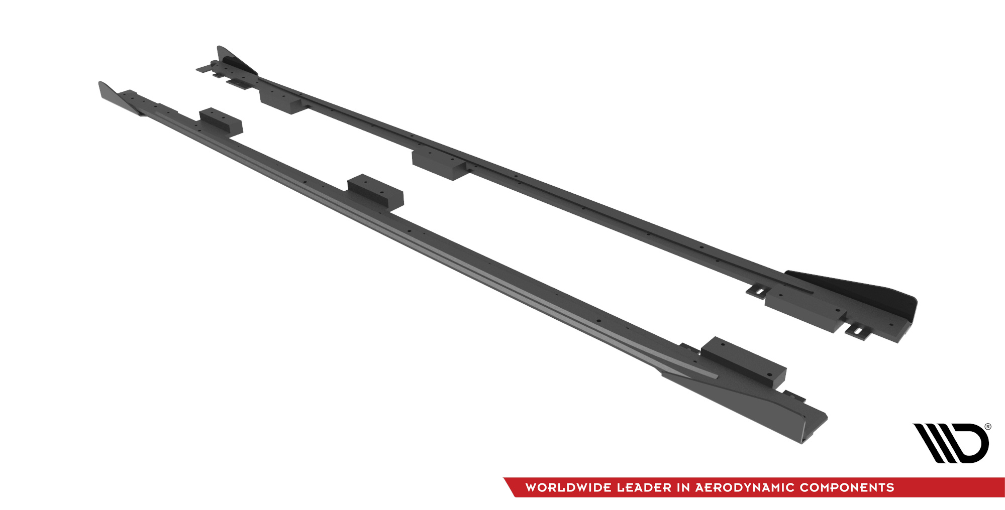 Street Pro Seitenschweller Leisten passend für Audi A3 8Y rot+ Hochglanz Flaps