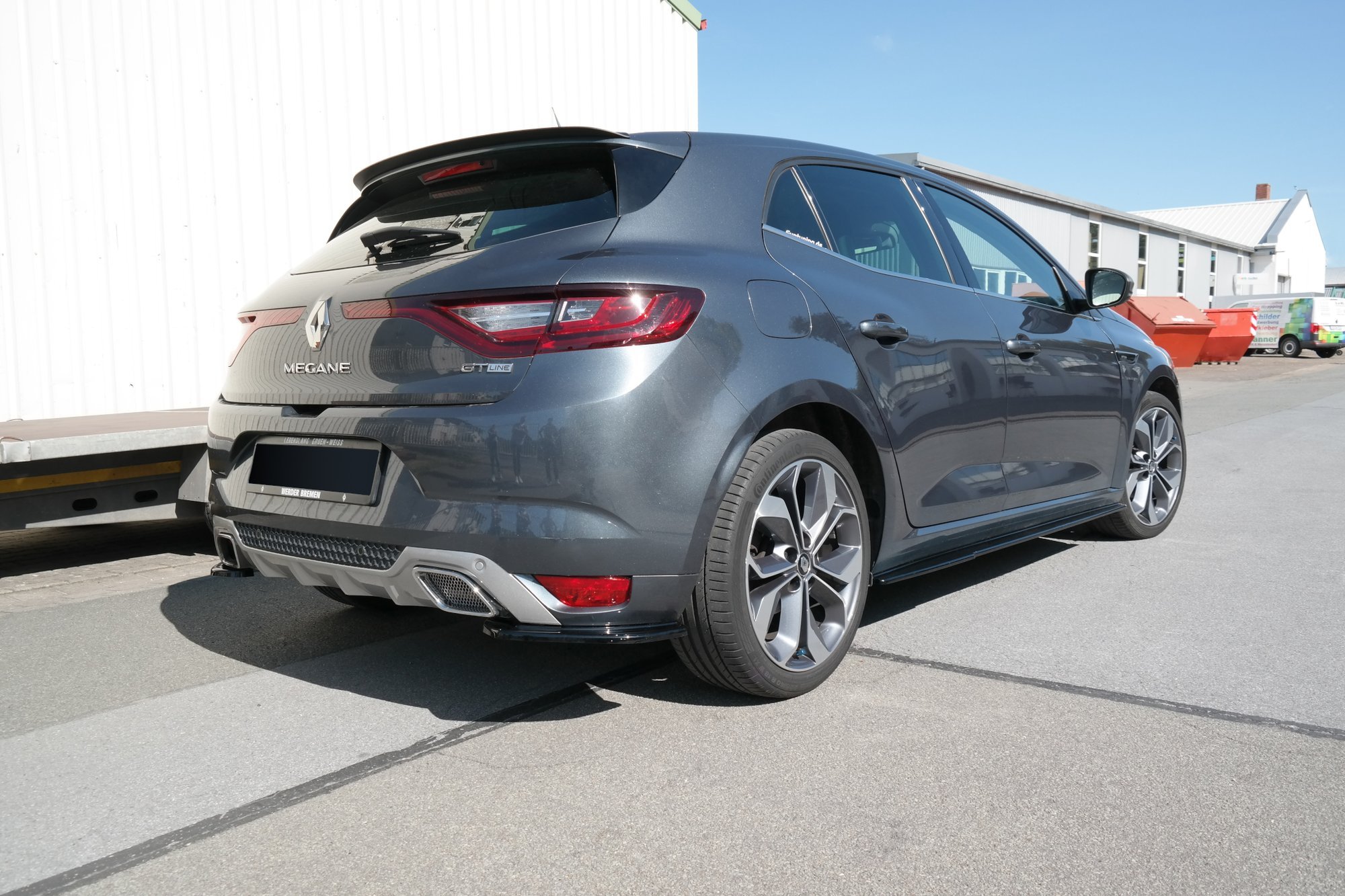 Street+ Heck Ansatz Flaps passend für Renault Megane Mk.4 GT-Line schwarz Hochglanz