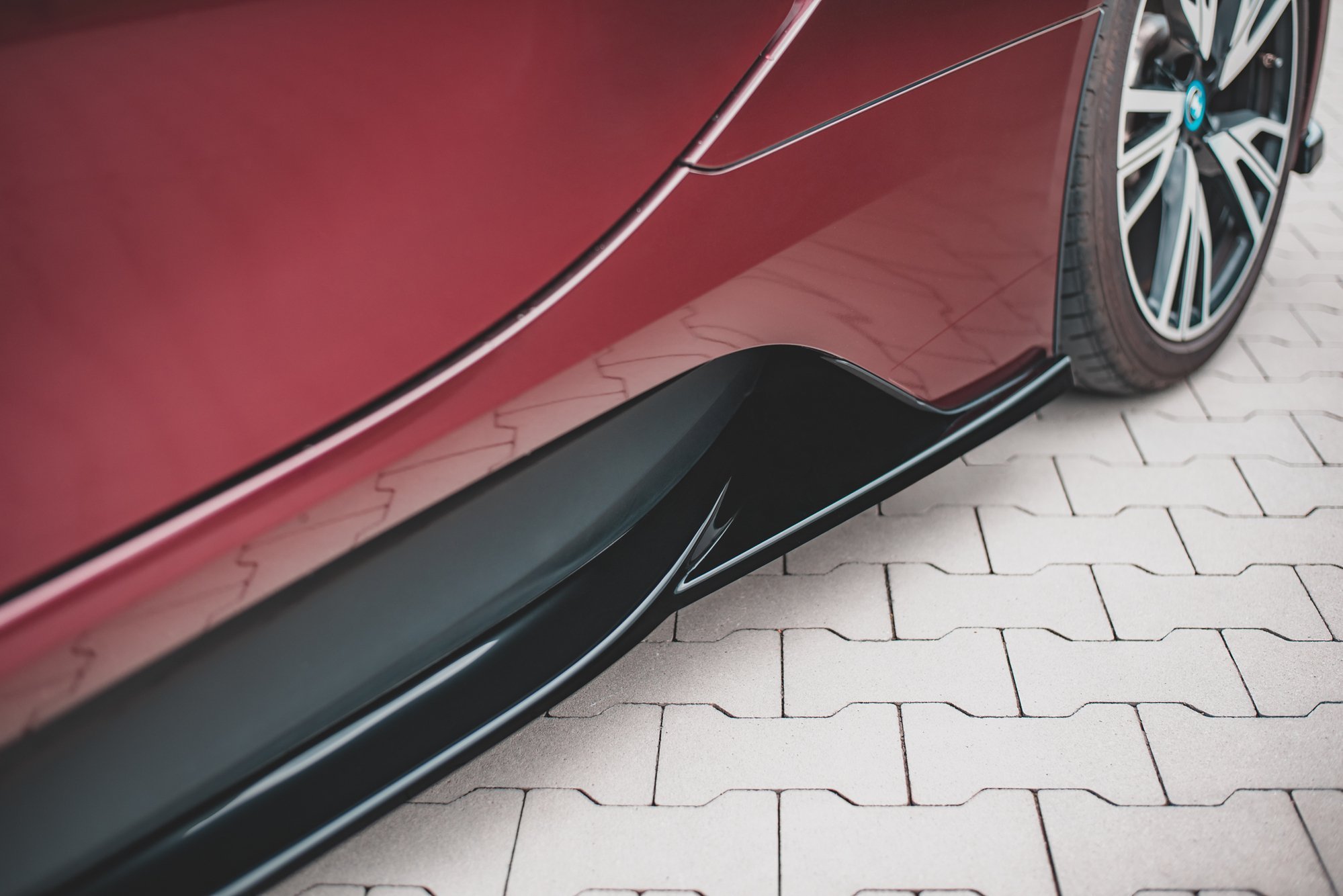 Seitenschweller Ansatz für BMW i8 schwarz Hochglanz