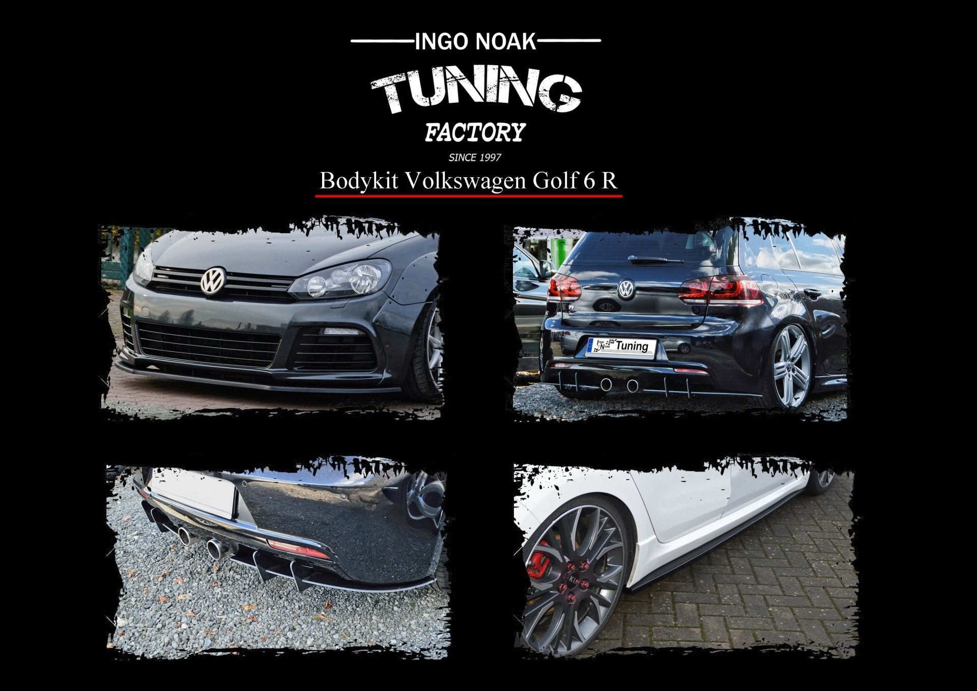 Bodykit für VW Golf 6 R (Schwarz Matt)