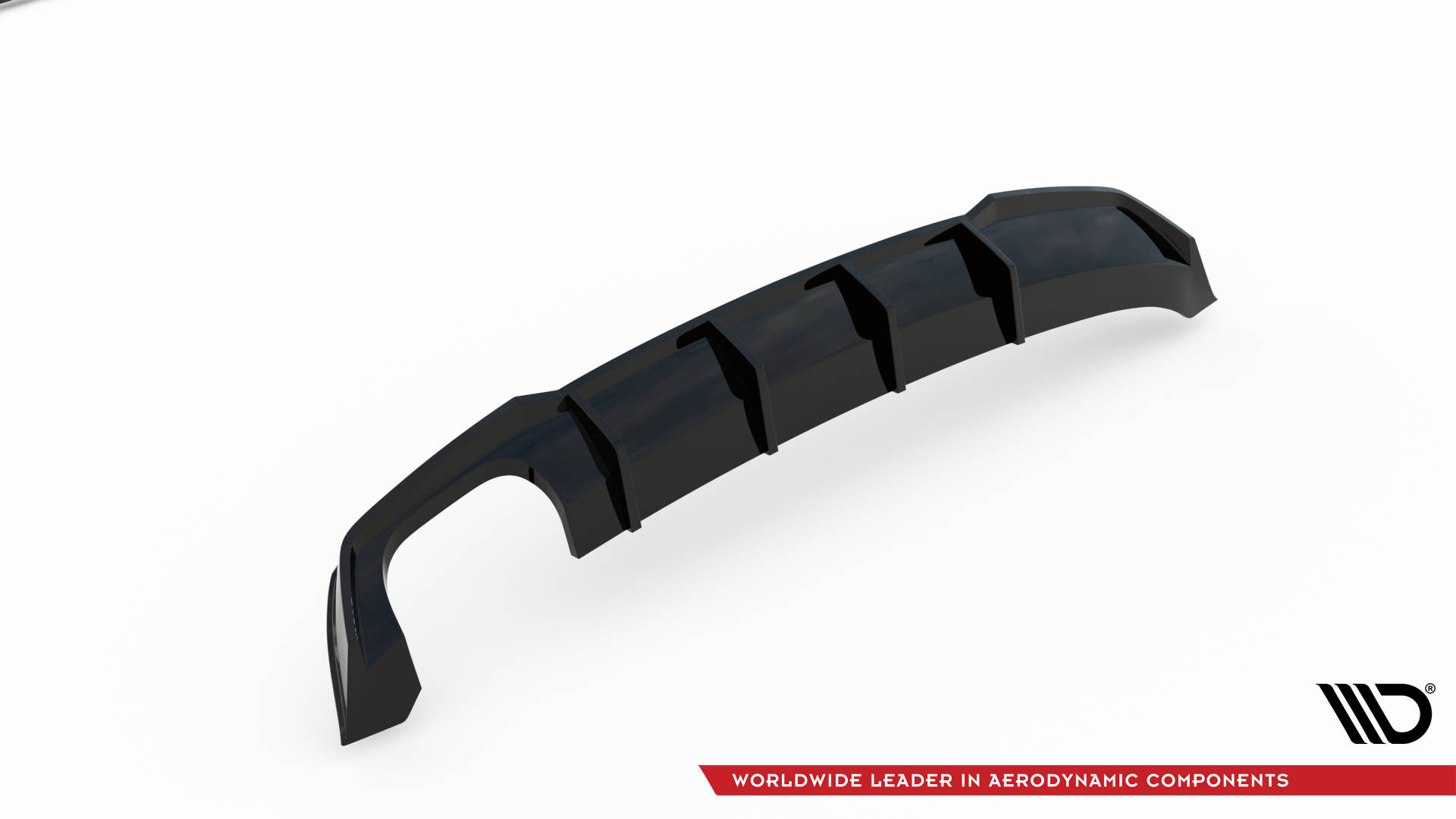 Street+ Heck Ansatz Diffusor passend für Seat Leon FR Sportstourer Mk3 schwarz Hochglanz