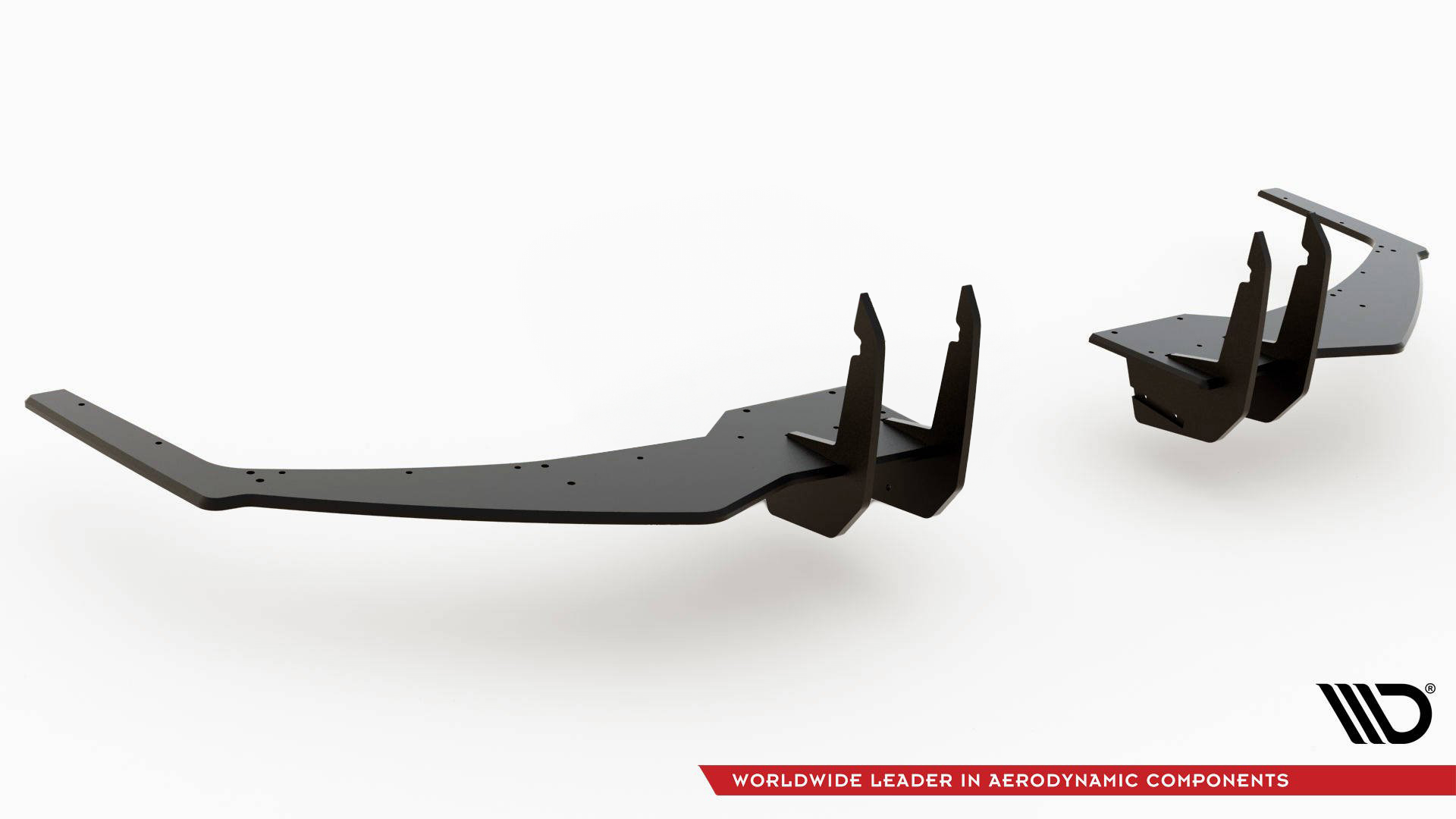 Heckansatz Diffusor V.2 passend für Honda Civic Type-R Mk10 / Mk10 Facelift schwarz-rot