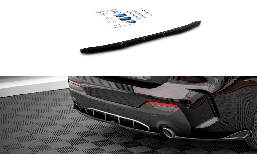 Street+ Mittlerer Diffusor Heck Ansatz passend für BMW 4er M-Paket G22 / G23 / G22 FL / G23 FL schwarz Hochglanz