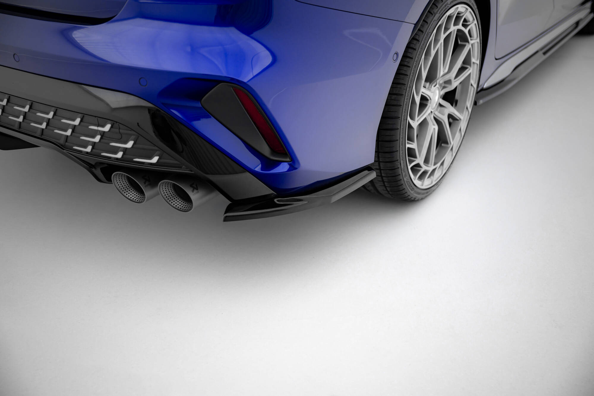 Street+ Heck Ansatz Flaps V.1 passend für Audi S3 Limousine 8Y FL schwarz Hochglanz