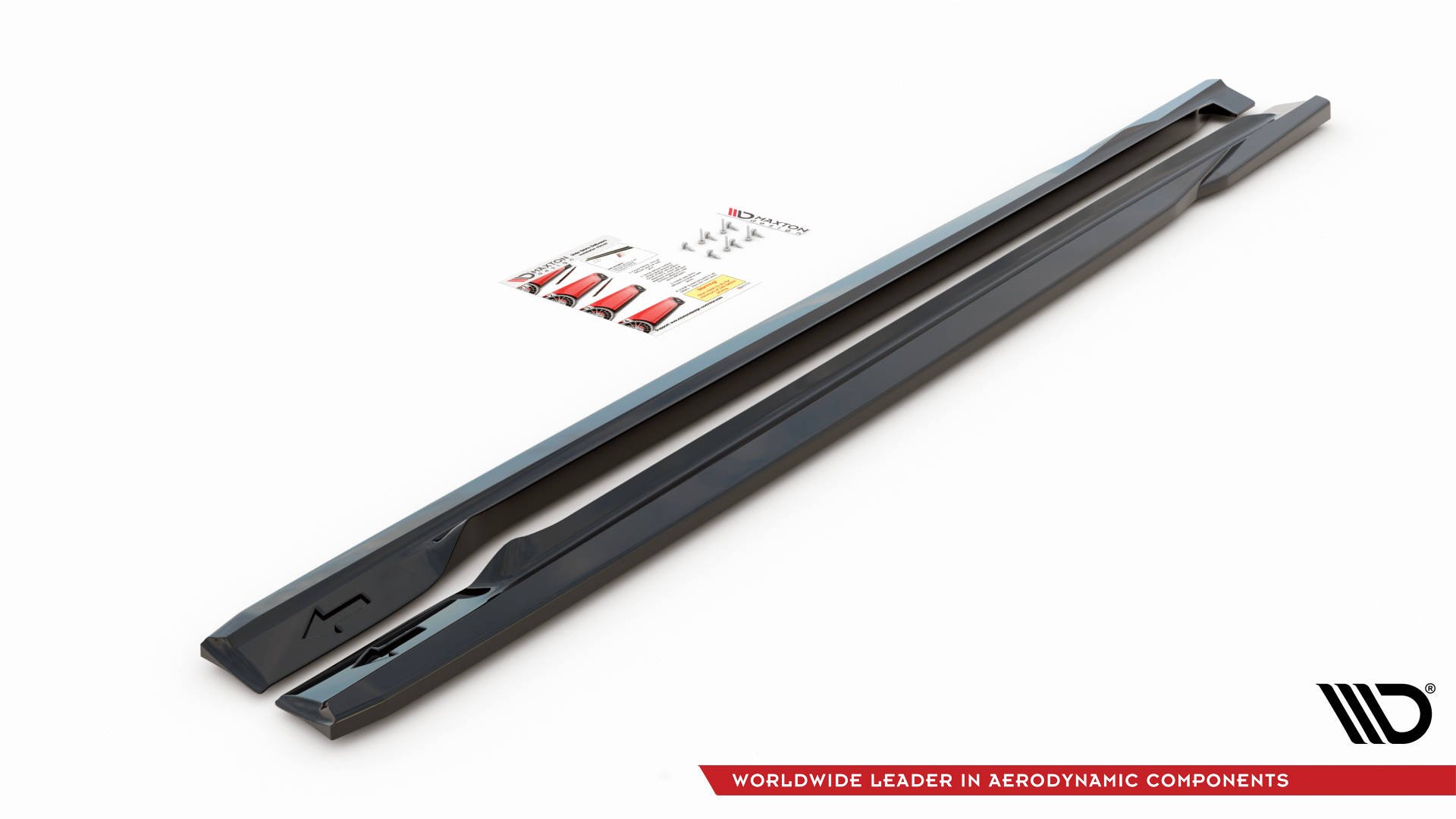 Street+ Seitenschweller Leisten passend für Volvo S60 R-Design Mk2 schwarz Hochglanz