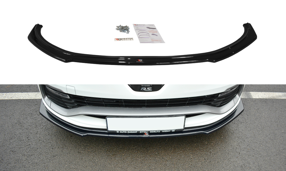 Front Ansatz für Renault Clio Mk4 RS schwarz Hochglanz