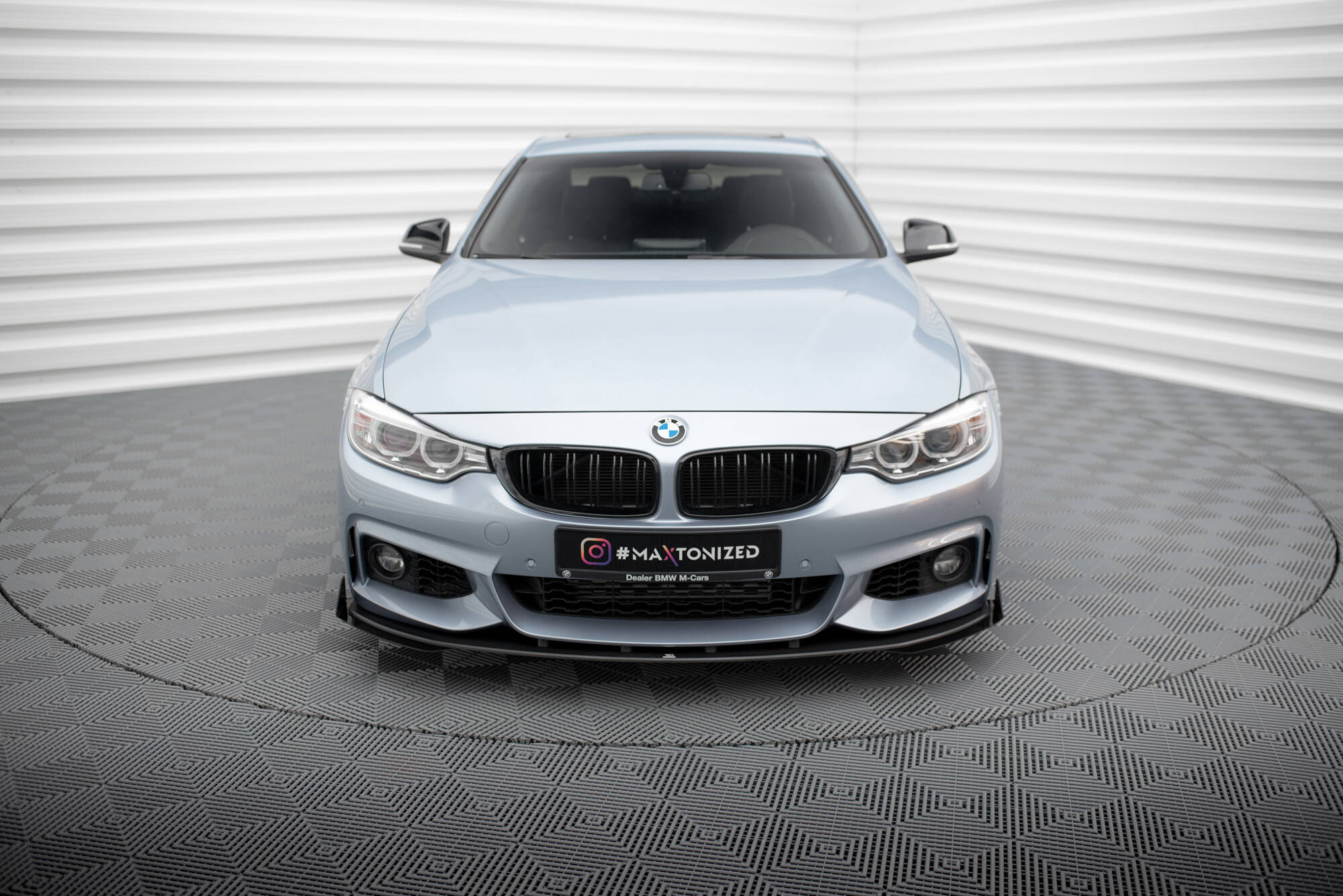 Street Pro Spoilerlippe Front Ansatz passend für BMW 4er Coupe M-Paket F32 rot+ Hochglanz Flaps