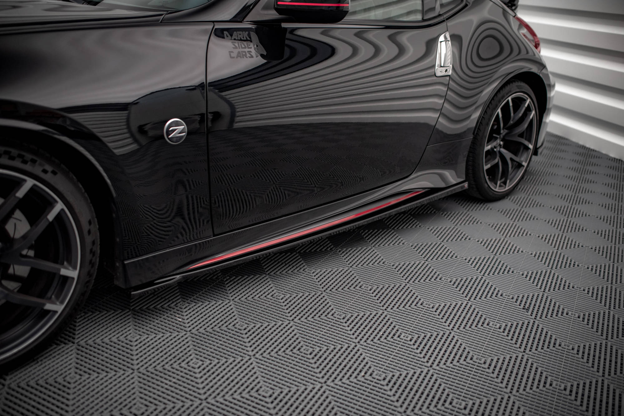 Street+ Seitenschweller Leisten V.1 passend für Nissan 370Z Nismo FL schwarz Hochglanz