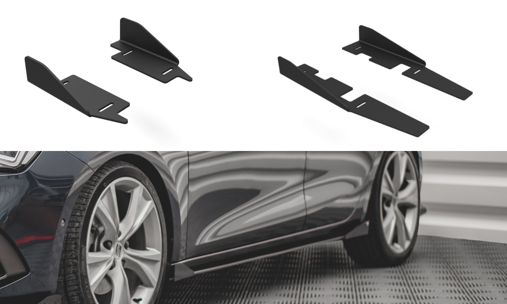 Seitenschweller Flaps passend für Seat Leon FR Mk4 schwarz Hochglanz