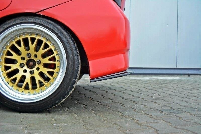 Street+ Heck Ansatz Flaps passend für Honda JAZZ MK1 schwarz Hochglanz