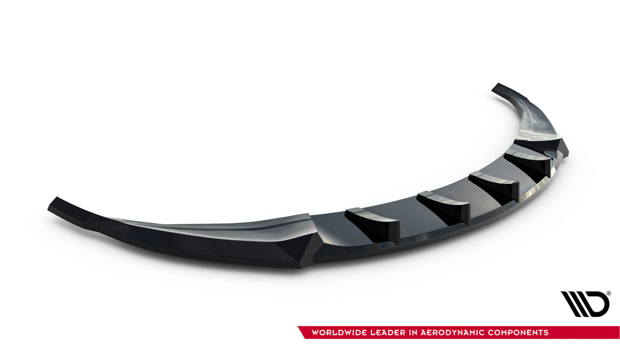 Frontlippe V.2 passend für Tesla Model 3 Performance Mk1 FL schwarz Hochglanz