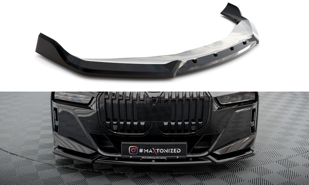Street+ Spoilerlippe Front Ansatz V.2 passend für BMW 7 M-Paket / M760e / i7 M-Paket G70 schwarz Hochglanz