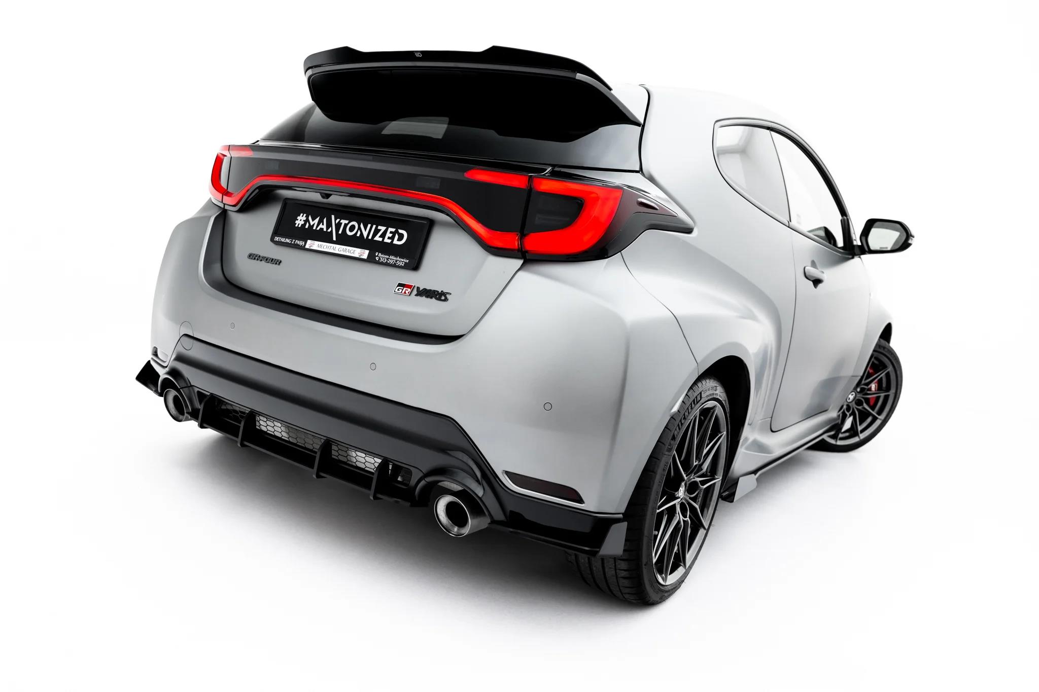 Heckansatz Diffusor passend für Toyota GR Yaris Mk4 Facelift schwarz-rot