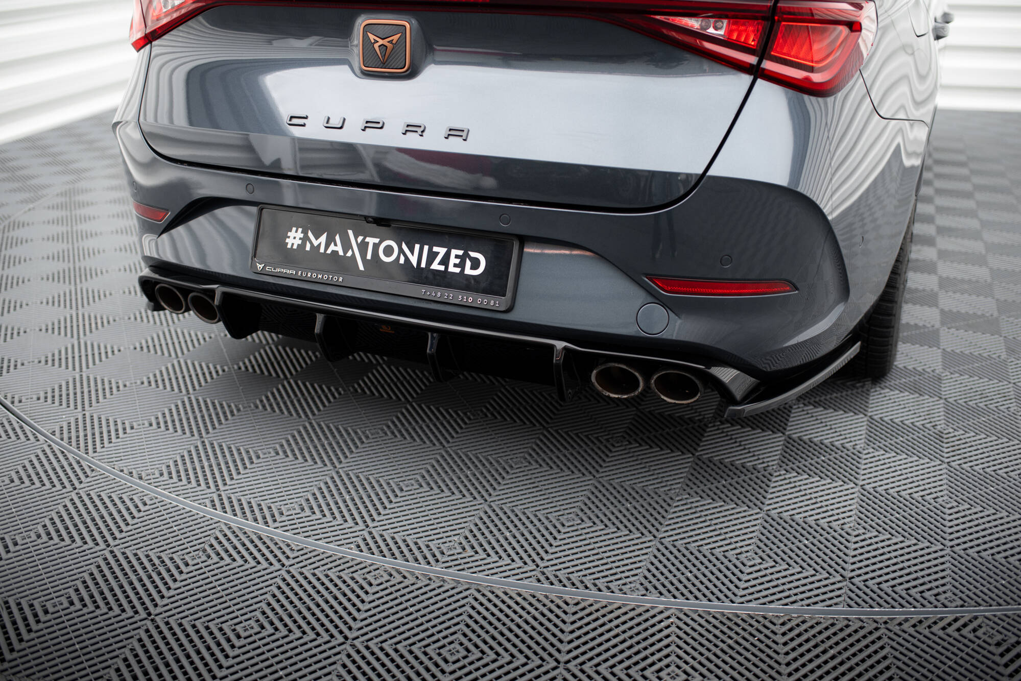 Heckansatz Diffusor passend für CUPRA Leon ST Mk1 FL schwarz Hochglanz