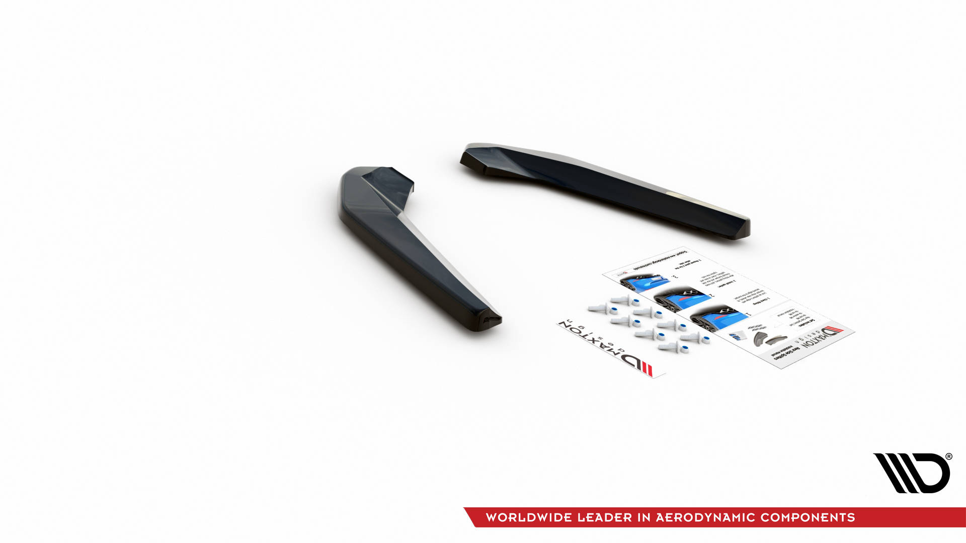 Street+ Heck Ansatz Flaps passend für BMW X1 M-Paket F48 / F48 FL schwarz Hochglanz
