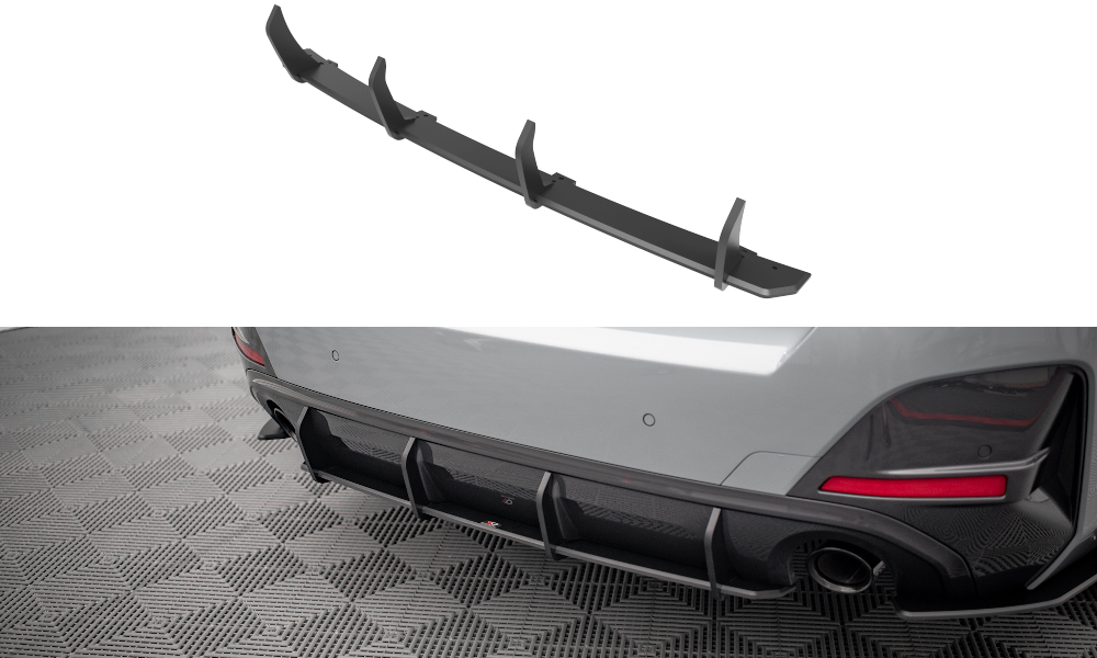 Street Pro Heckschürze Heck Ansatz Diffusor passend für BMW 4er Gran Coupe M-Paket G26 rot