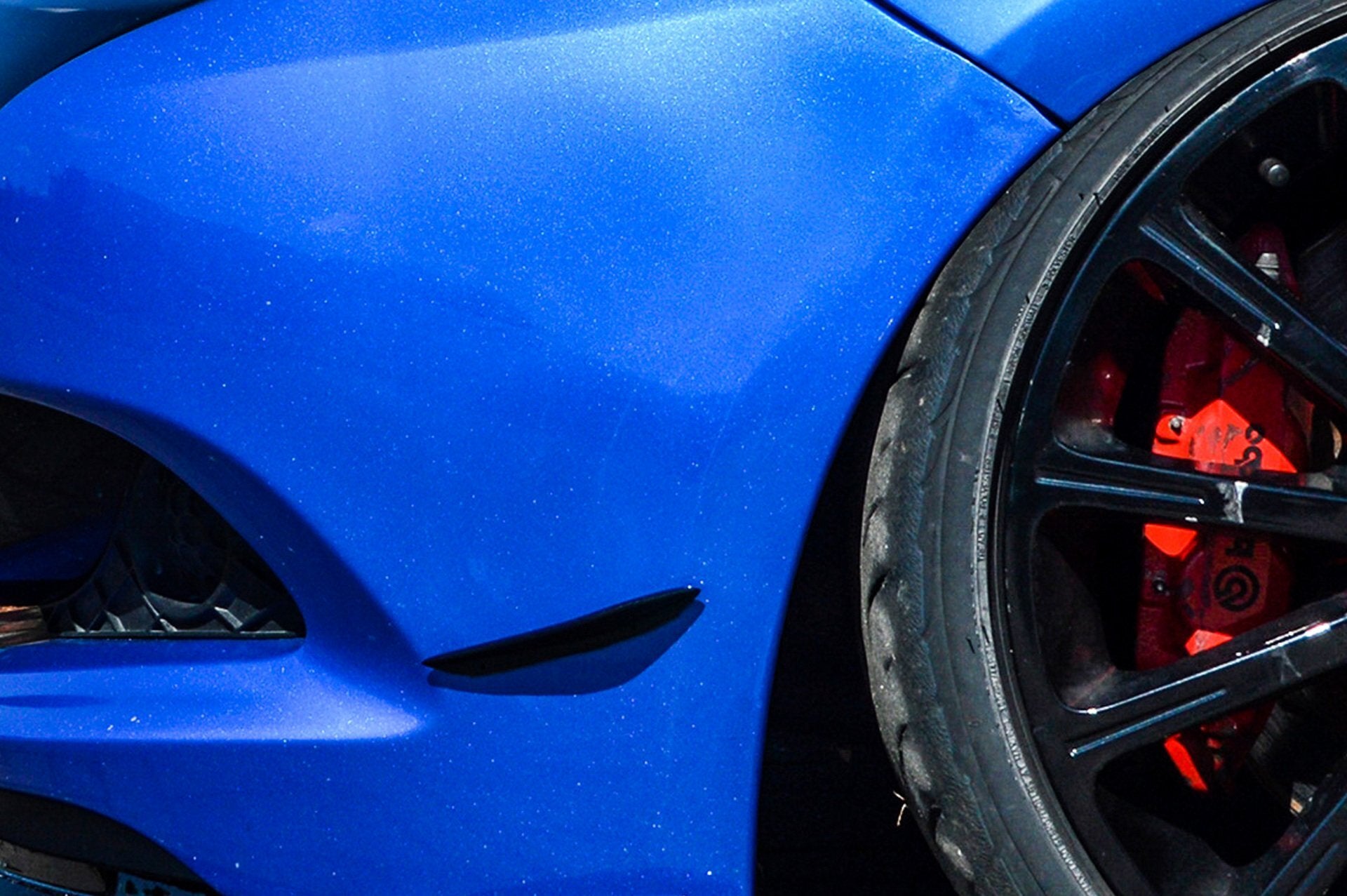 Racing Flaps aus Satz ABS, 2 tlg. für Renault Clio 3 Phase2 RS (Schwarz Matt)