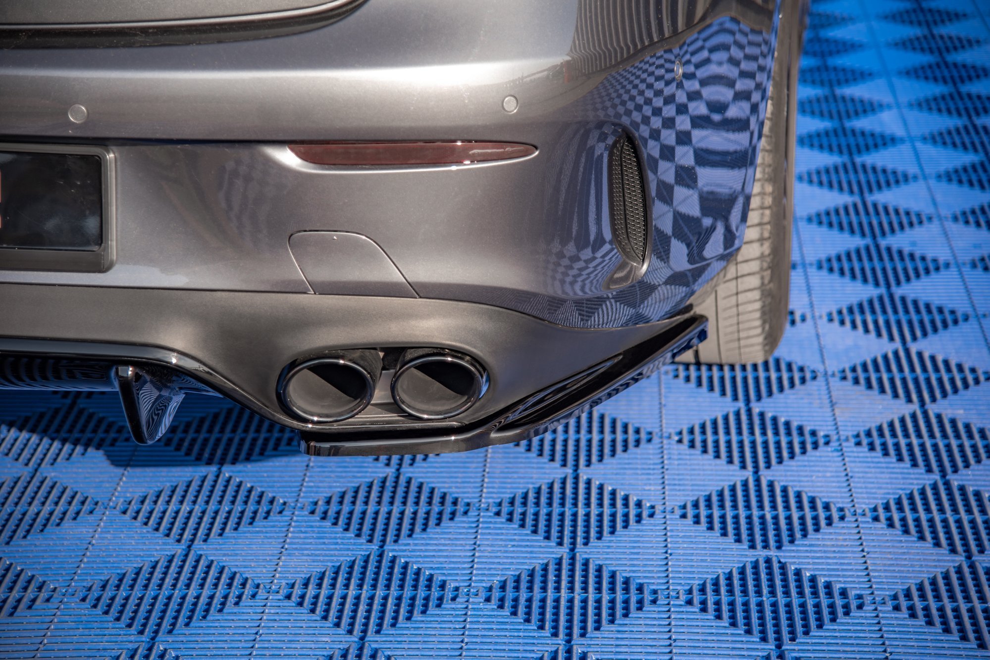 Street+ Heck Ansatz Flaps passend für Mercedes-AMG E53 Coupe C238 / Cabriolet A238 schwarz Hochglanz