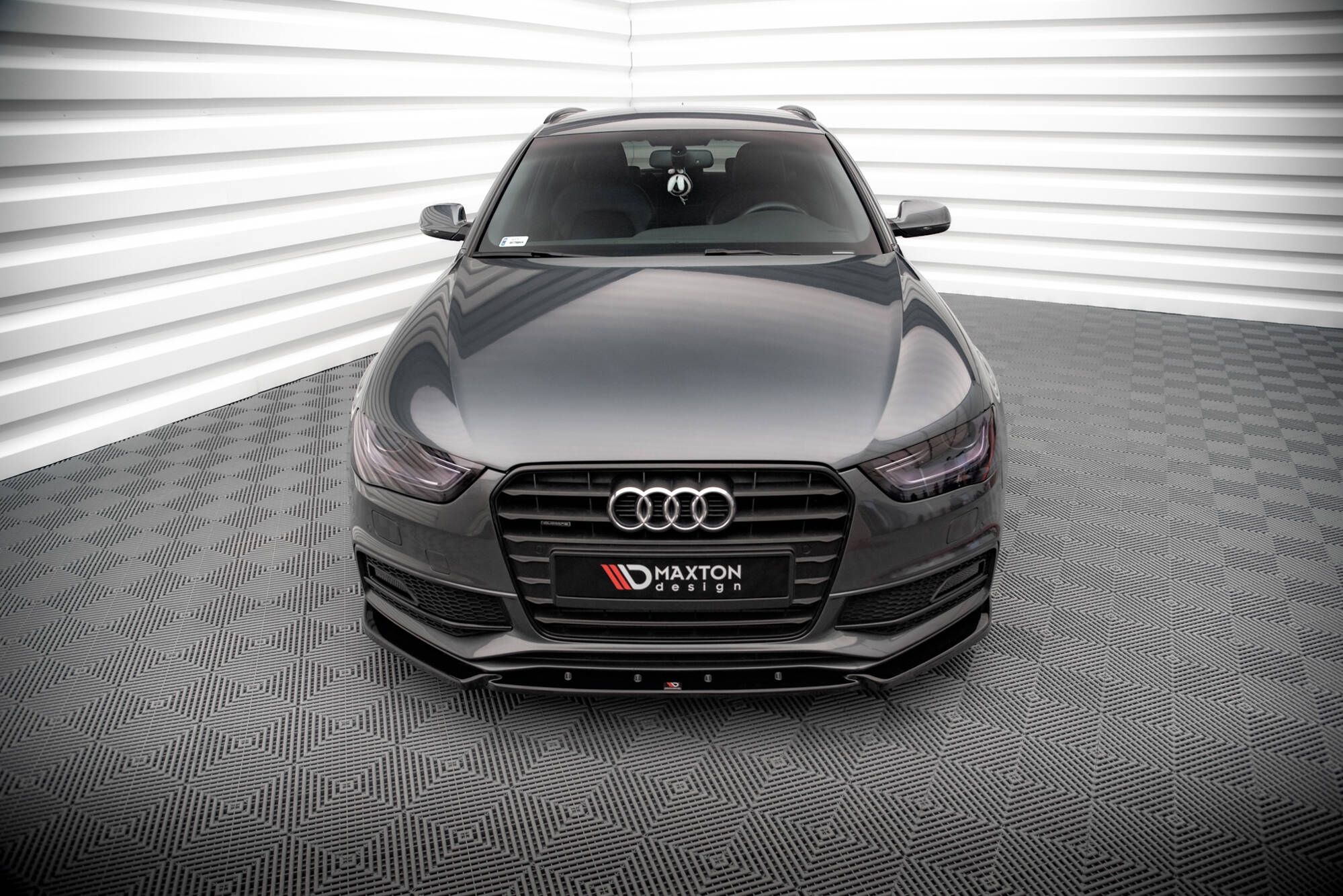 Street+ Spoilerlippe Front Ansatz V.3 passend für Audi A4 S-Line / S4 B8 FL schwarz Hochglanz