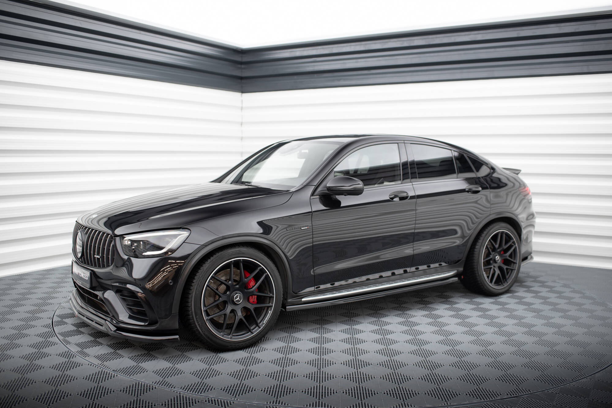 Street+ Seitenschweller Leisten passend für Mercedes-AMG GLC 63 / 43 SUV / Coupe X253 / C253 schwarz Hochglanz