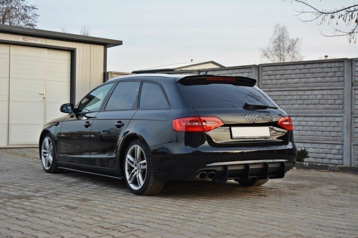 Spoiler CAP für Audi A4 B8 / B8 FL Avant schwarz Hochglanz