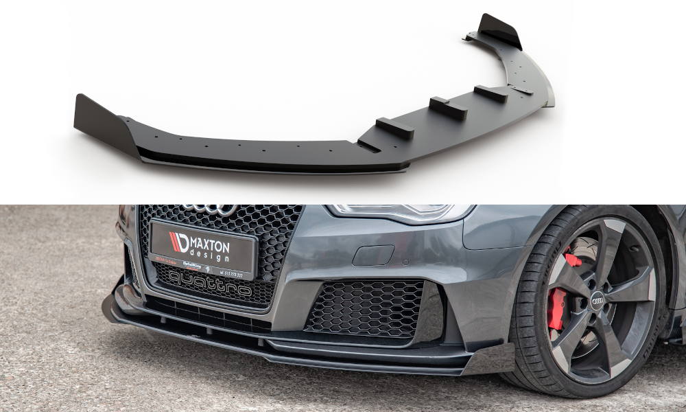 Street Pro Front Ansatz für + Flaps für Audi RS3 8V Sportback schwarz Hochglanz