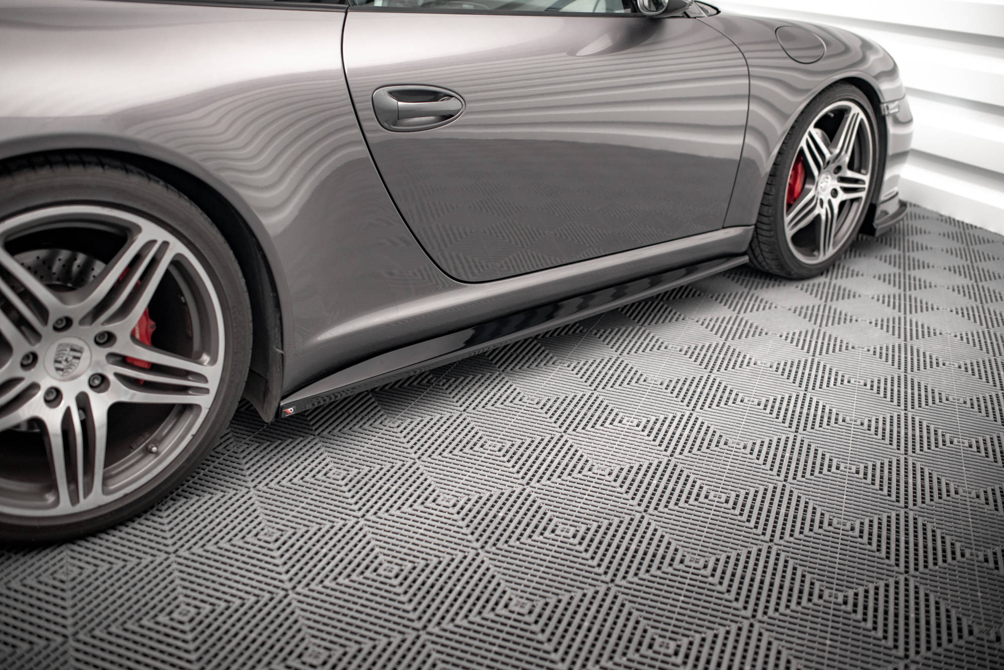 Street+ Seitenschweller Leisten passend für Porsche 911 Carrera / Carrera GTS 997 FL schwarz Hochglanz