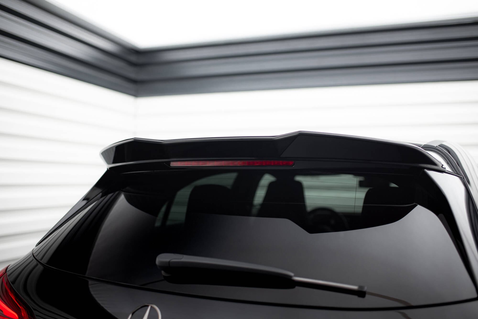 Heck Spoiler Aufsatz Abrisskante 3D passend für Mercedes-AMG A35 / AMG-Line Hatchback W177 schwarz Hochglanz