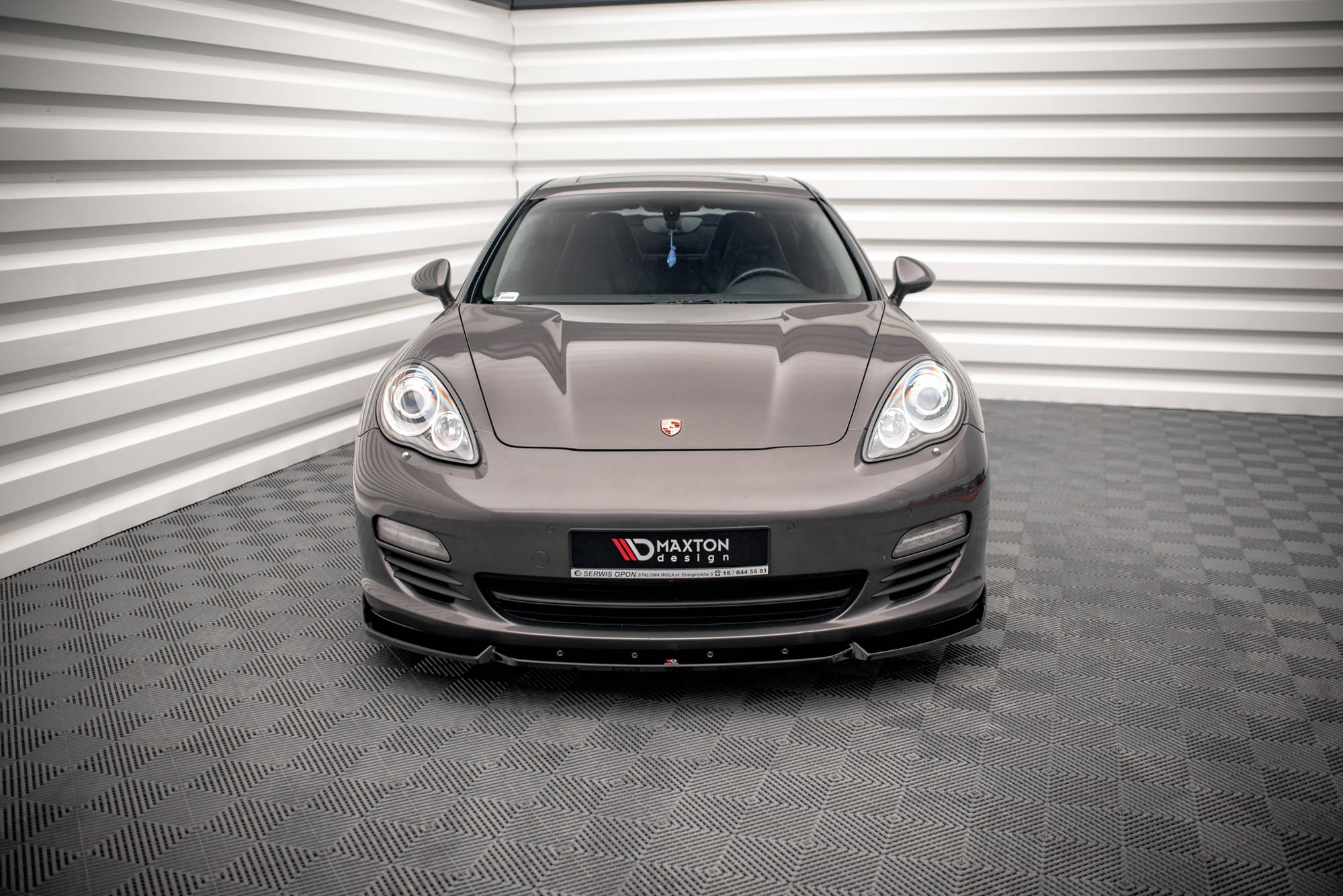 Street+ Spoilerlippe Front Ansatz V.2 passend für Porsche Panamera / Panamera Diesel 970 schwarz Hochglanz