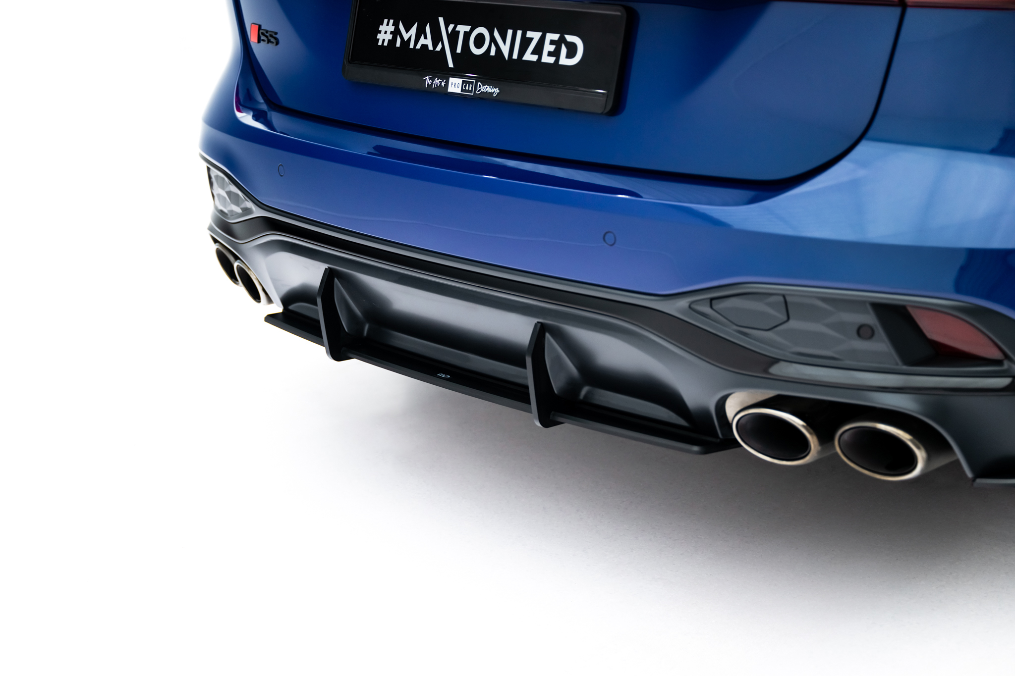 Street Pro Heckschürze Heck Ansatz Diffusor passend für Audi S5 Limousine / Avant B10