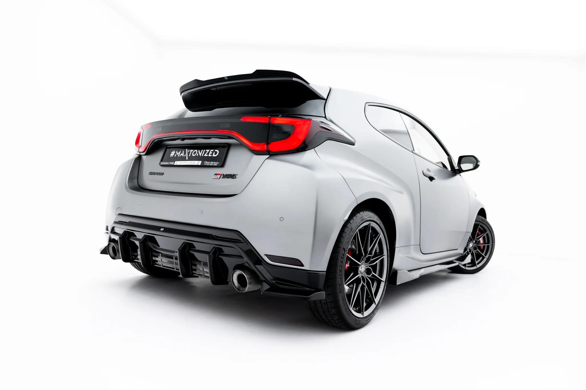 Diffusor Flaps V.3 passend für Toyota GR Yaris Mk4 Facelift schwarz Hochglanz